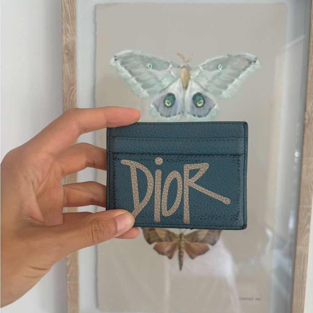 Dior Stussy Collab Leather Card Holder